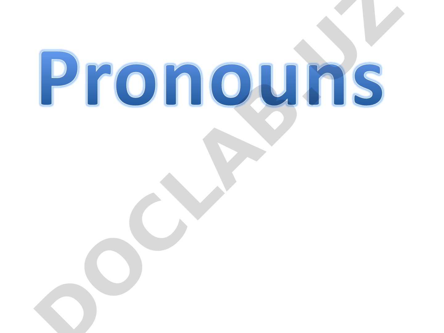 Personal Pronouns in English Grammar