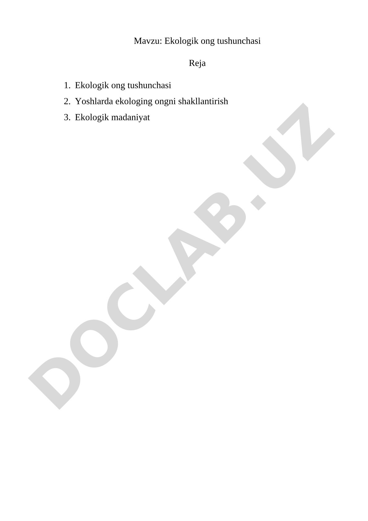 Ekologik ong tushunchasi