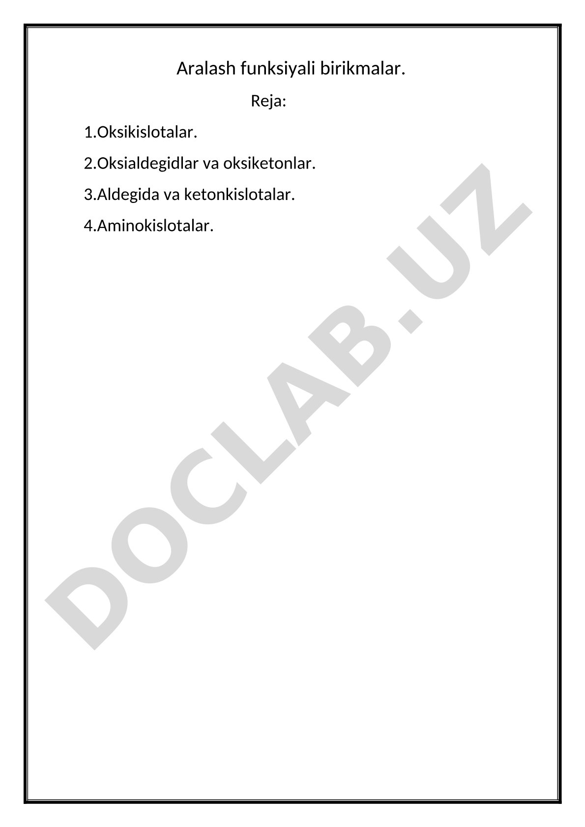 Aralash funksiyali birikmalar