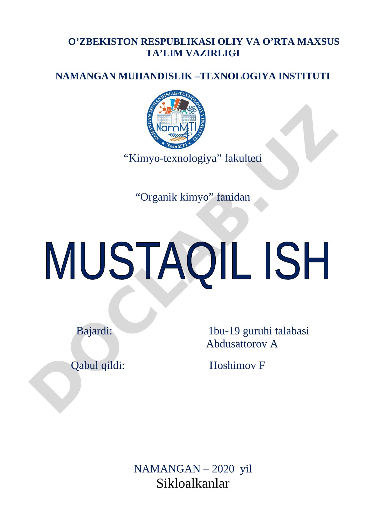 Sikloalkanlar