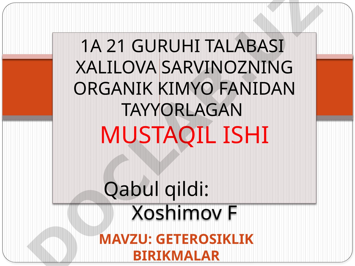 Geterosiklik birikmalar
