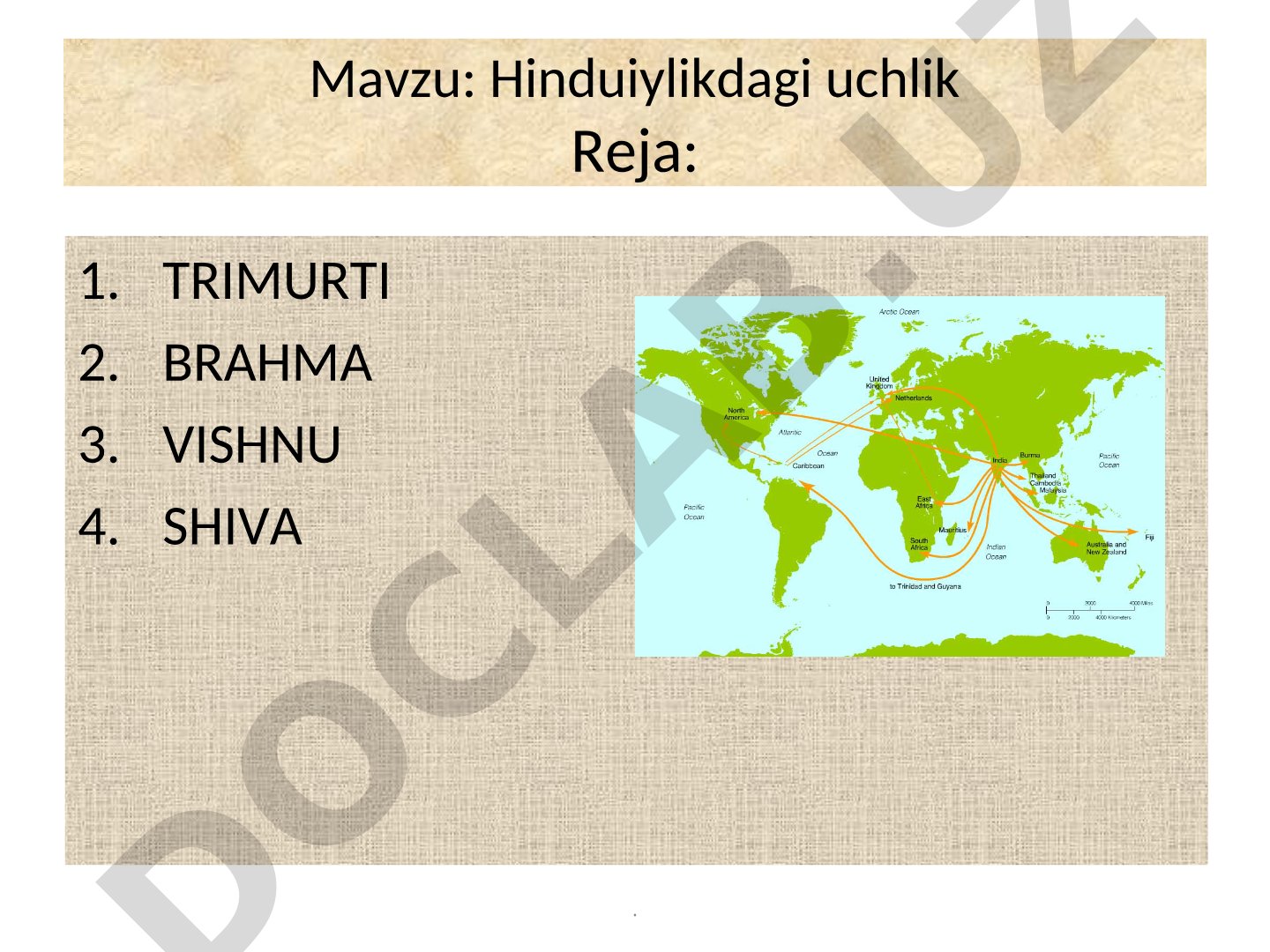 Hinduiylikdagi uchlik: Trimurti Brahma Vishnu Shiva