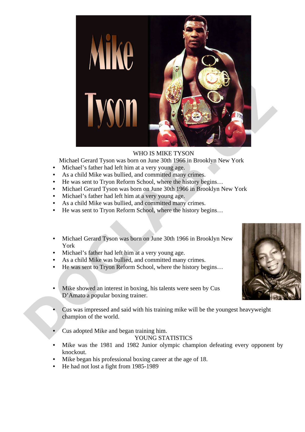 Mike Tyson biography