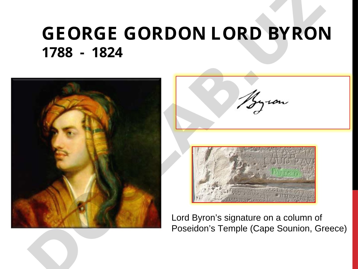 George Gordon Lord Byron hayoti va ijodi