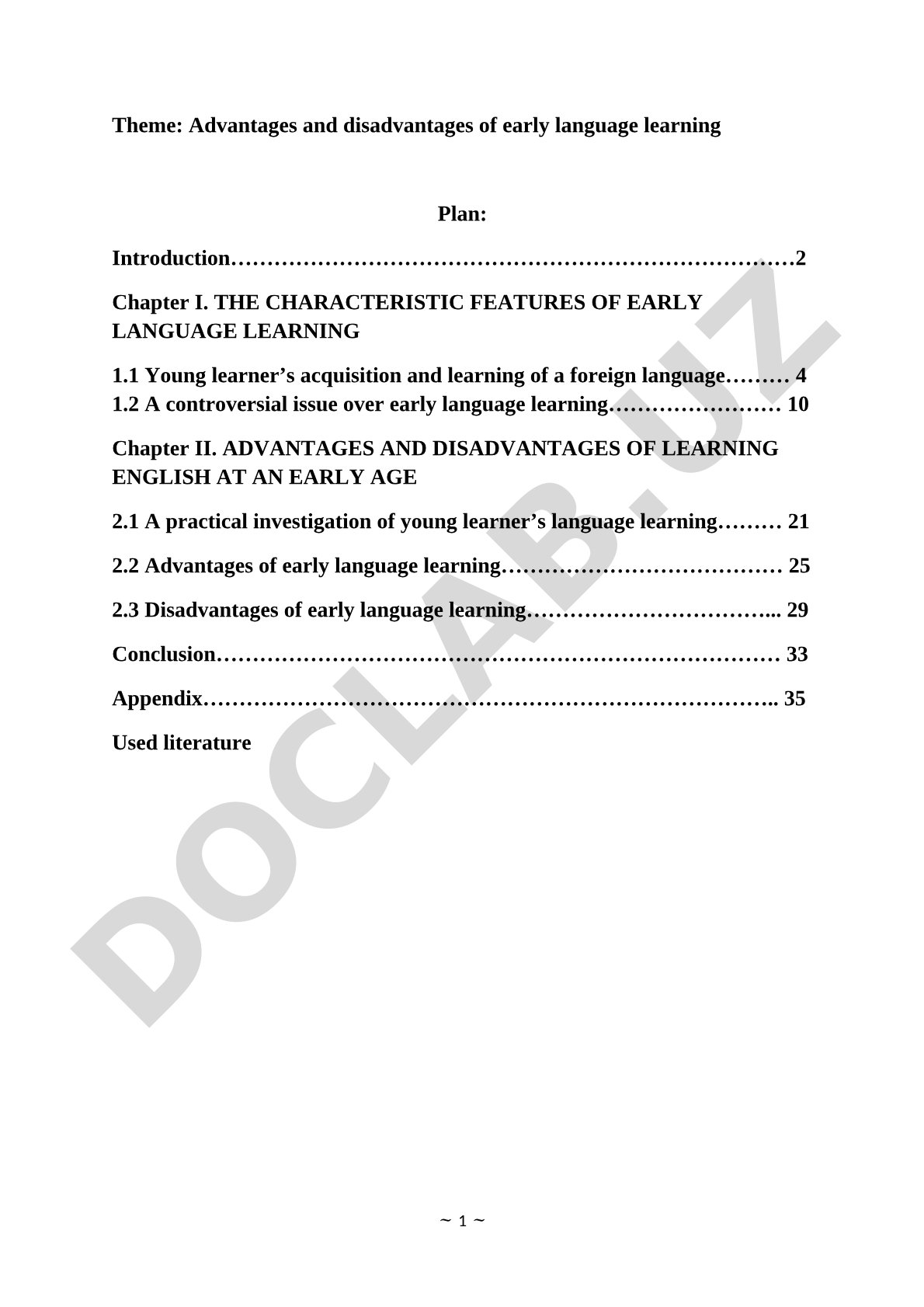 Advantages and disadvantages of early language learning