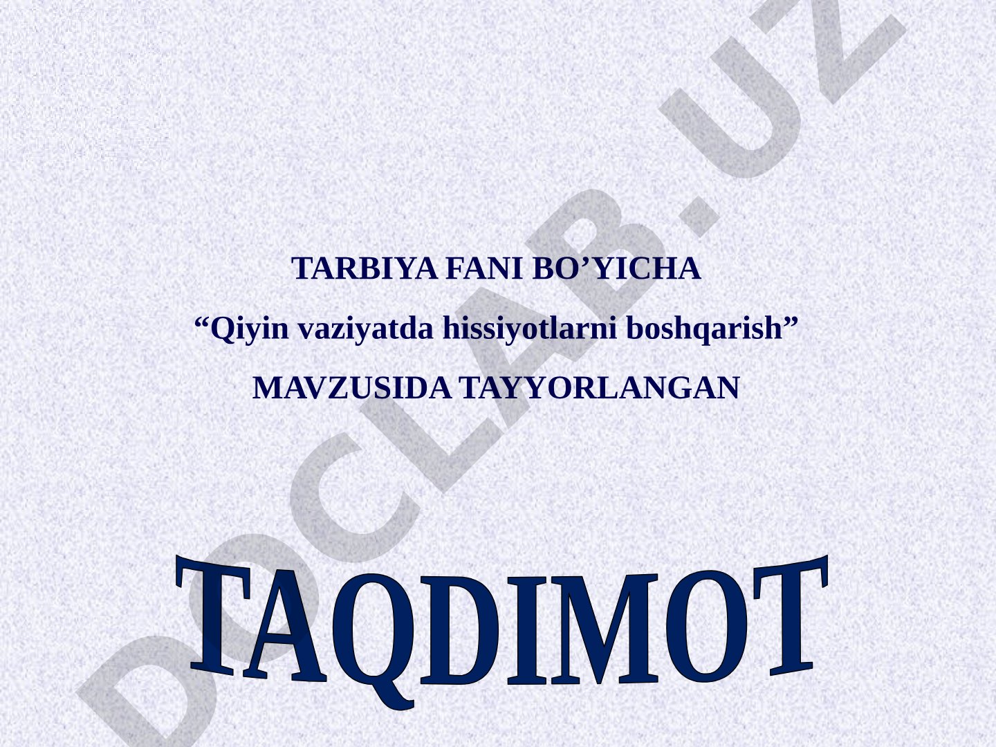 Qiyin vaziyatda hissiyotlarni boshqarish