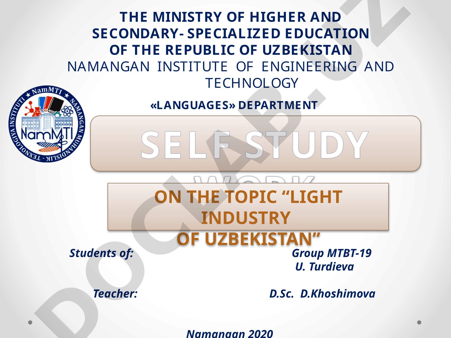 Light Industry of Uzbekistan