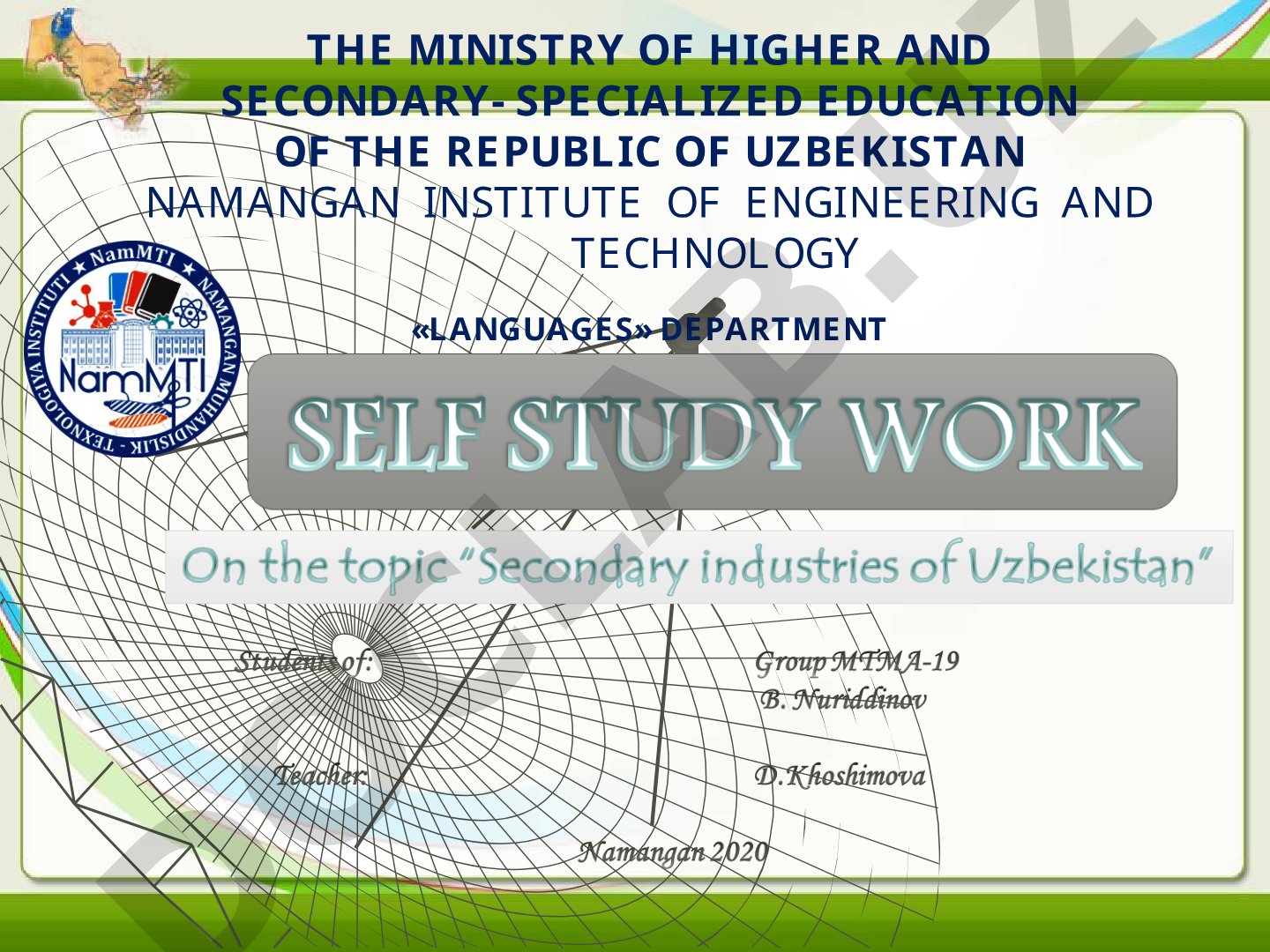 Secondary Industries of Uzbekistan