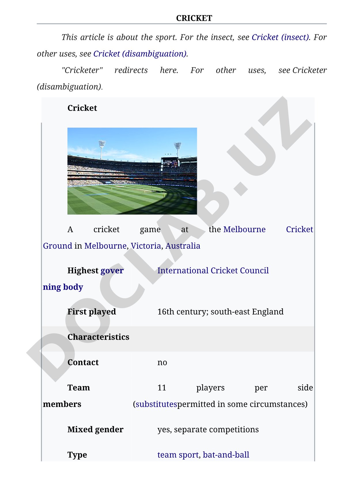 Cricket