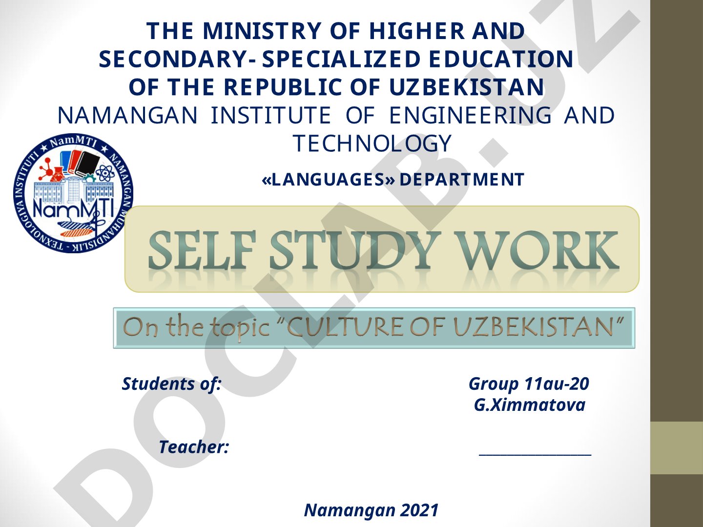 Culture of Uzbekistan