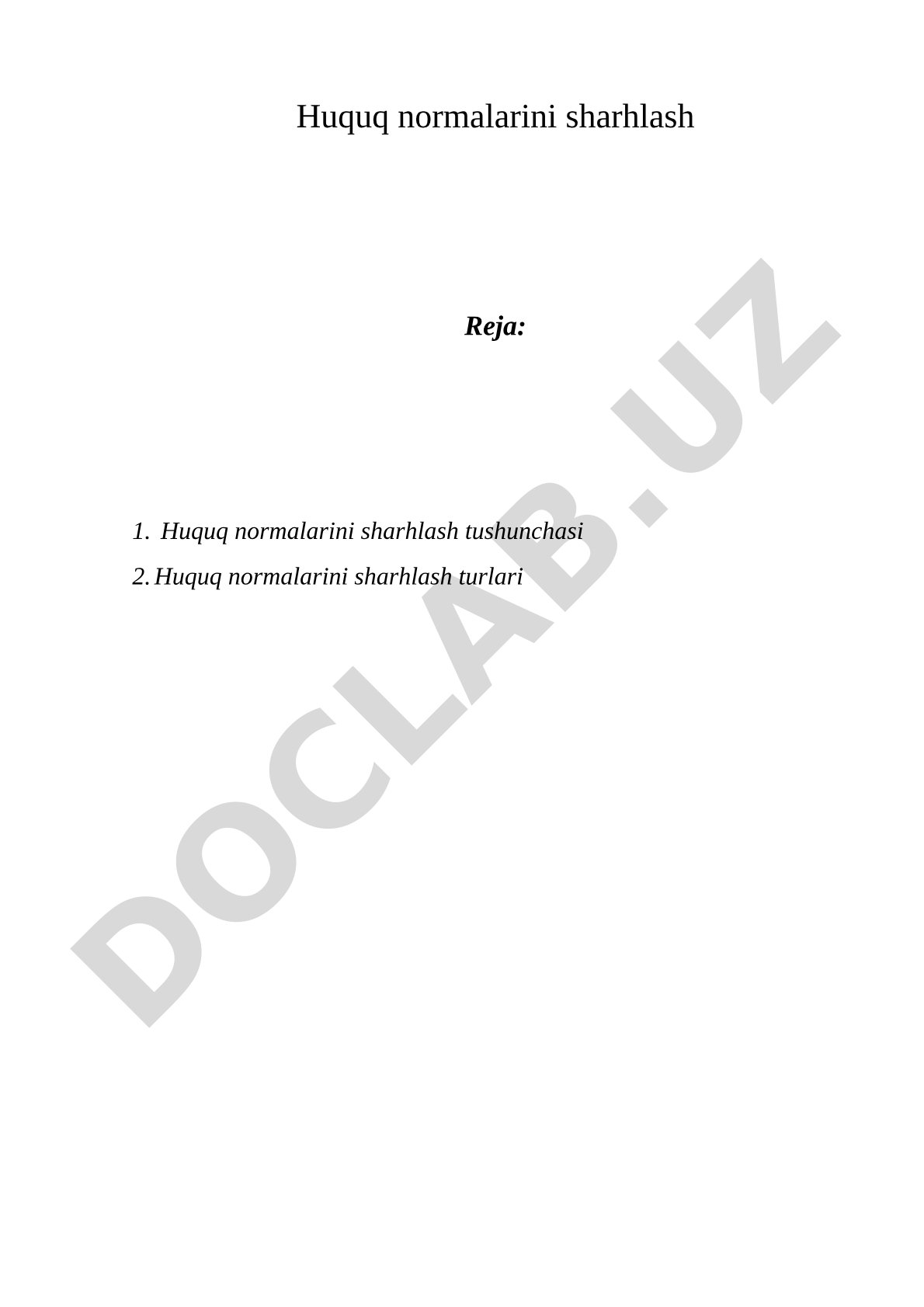 Huquq normalarini sharhlash