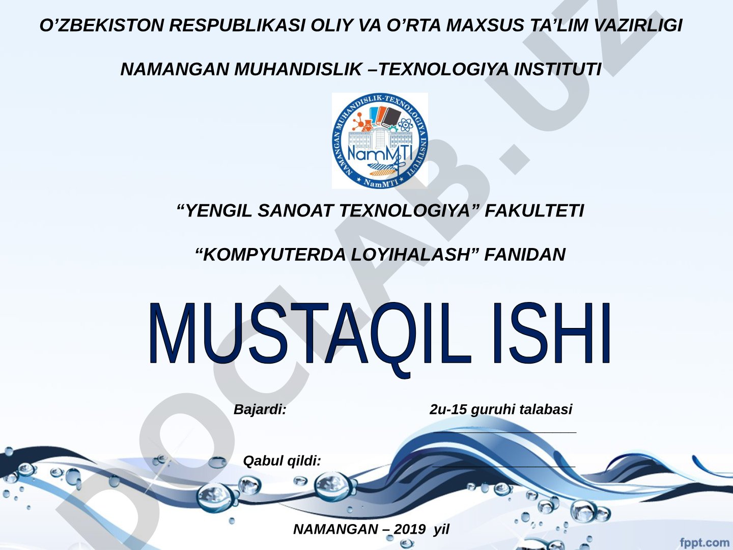 Erkaklar pidjagini loyihalash