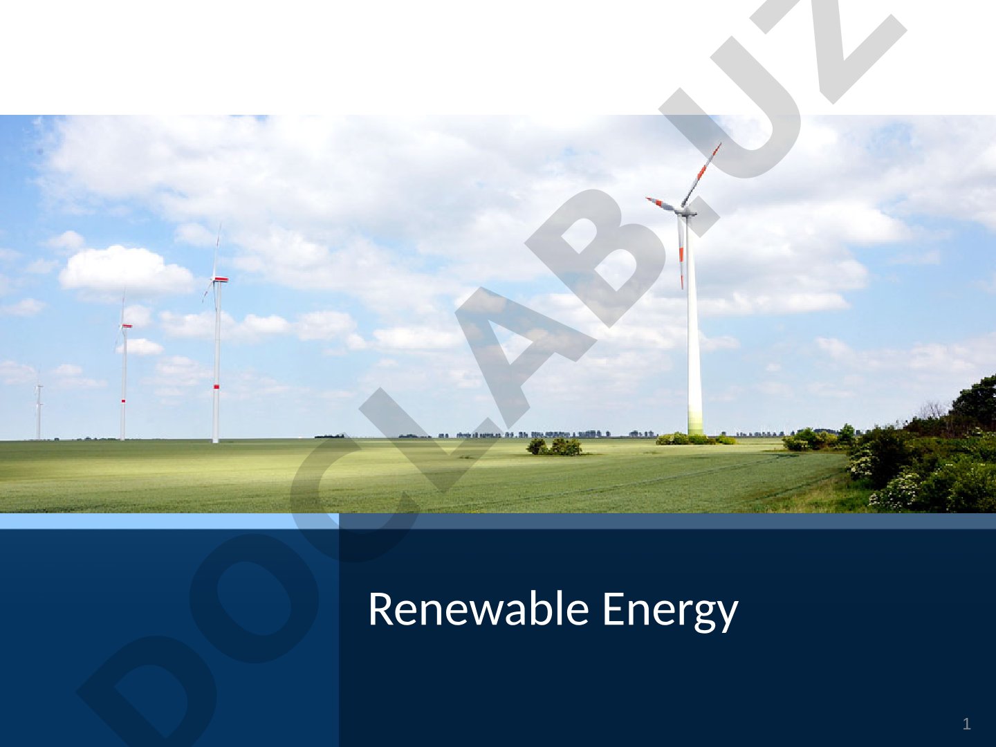 Renewable Energy Overview