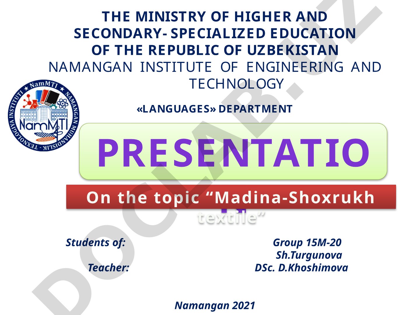 Madina-Shoxrukh Textile