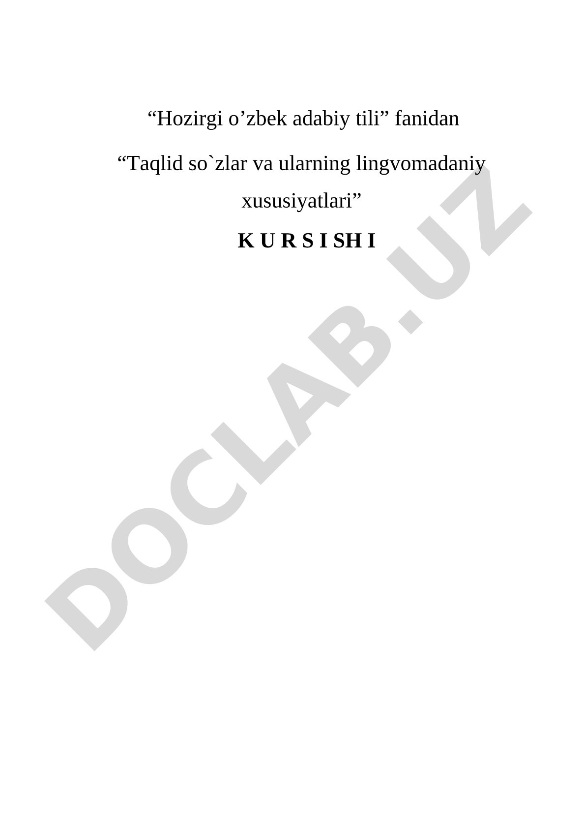 Taqlid so'zlar va ularning lingvomadaniy xususiyatlari