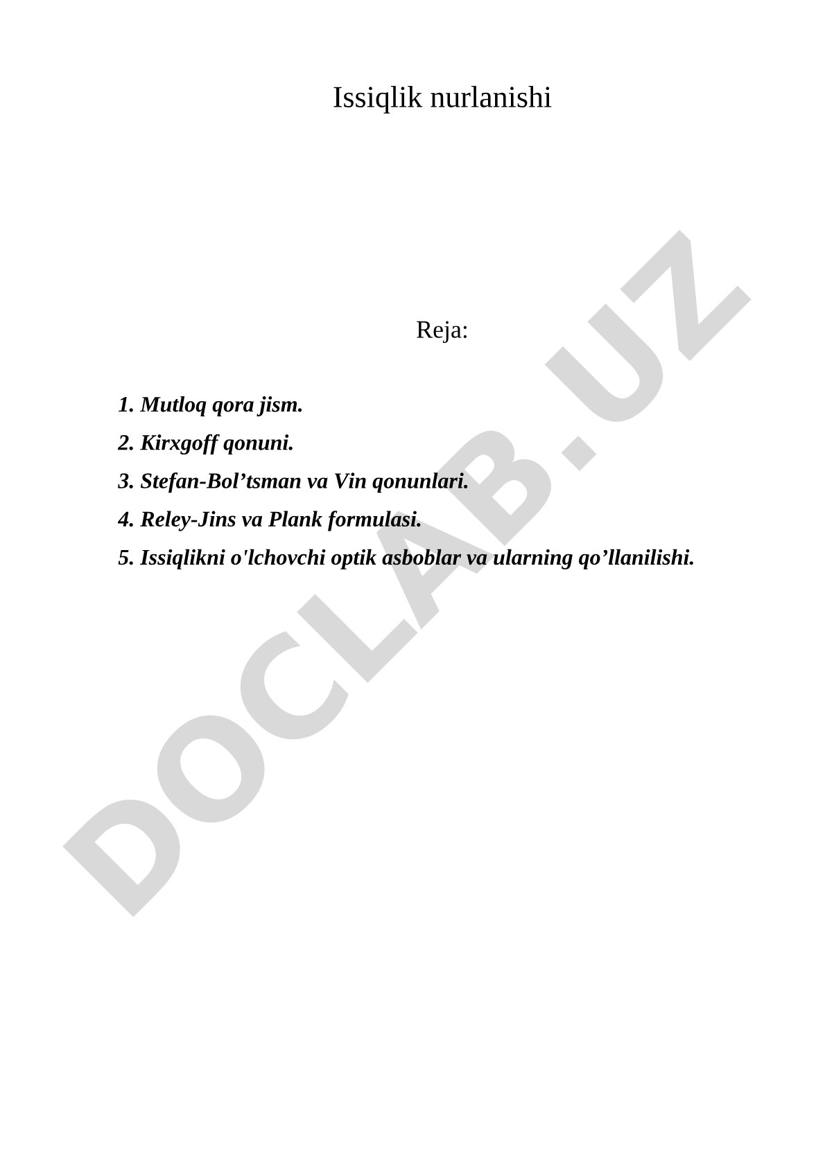 Issiqlik nurlanishi