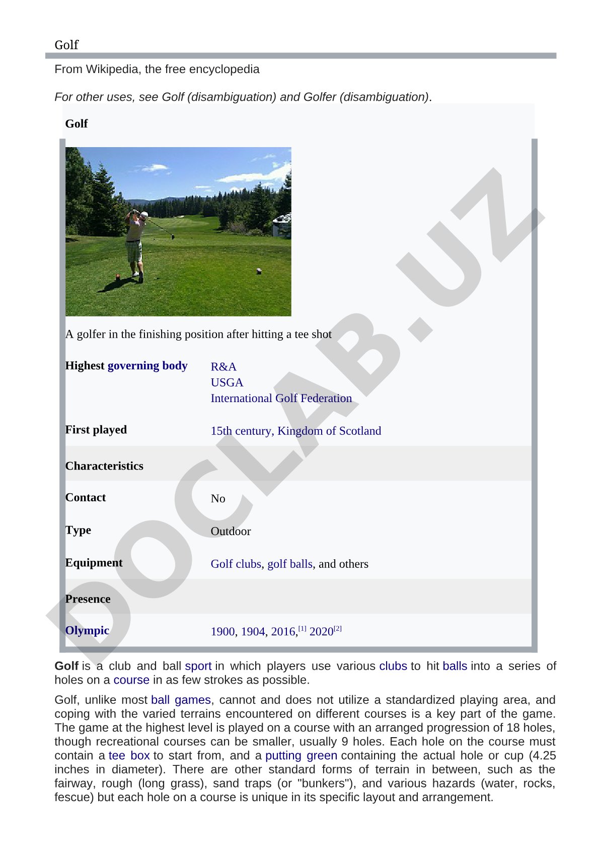 Golf