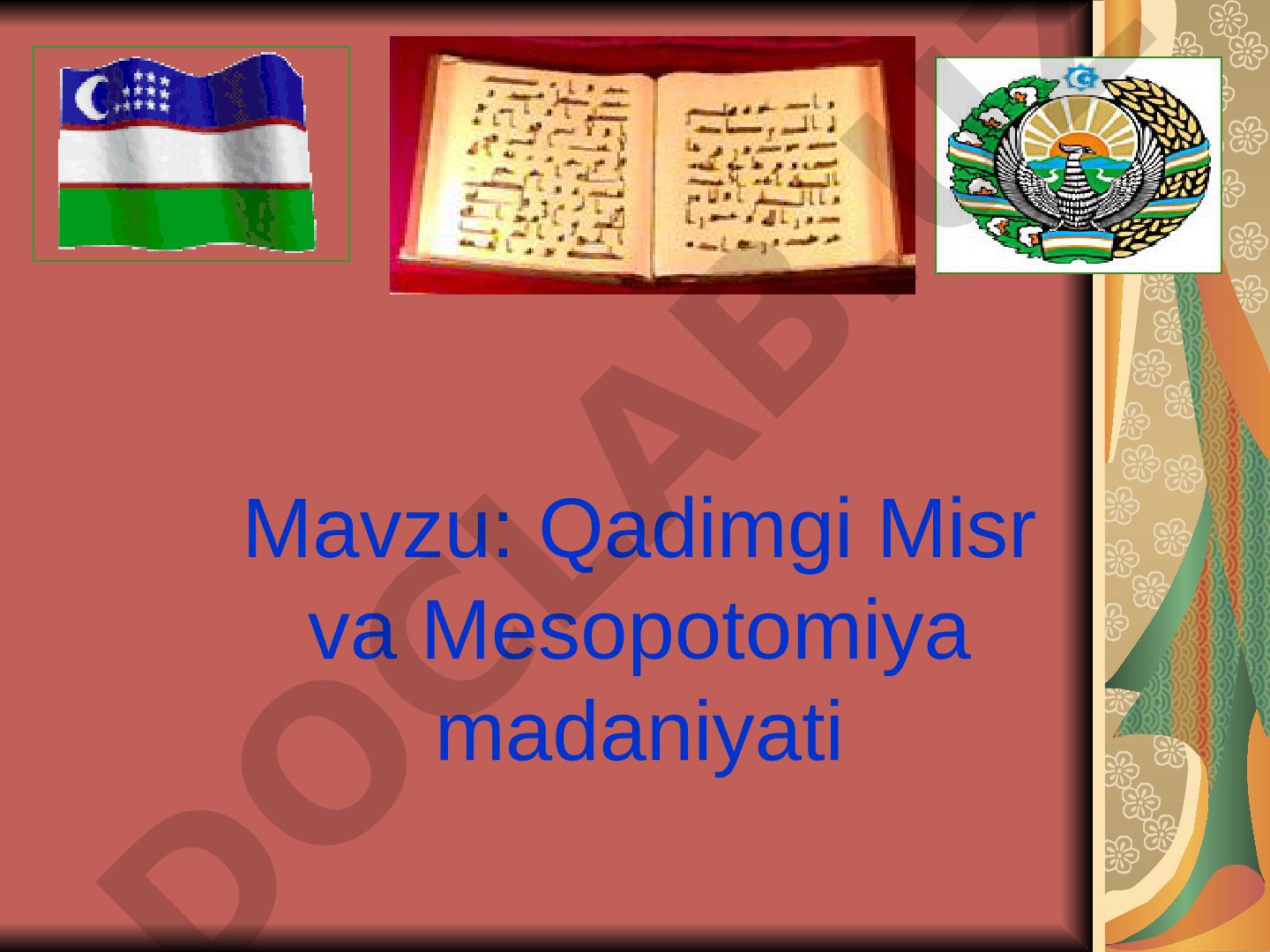 Qadimgi Misr va Mesopotomiya madaniyati