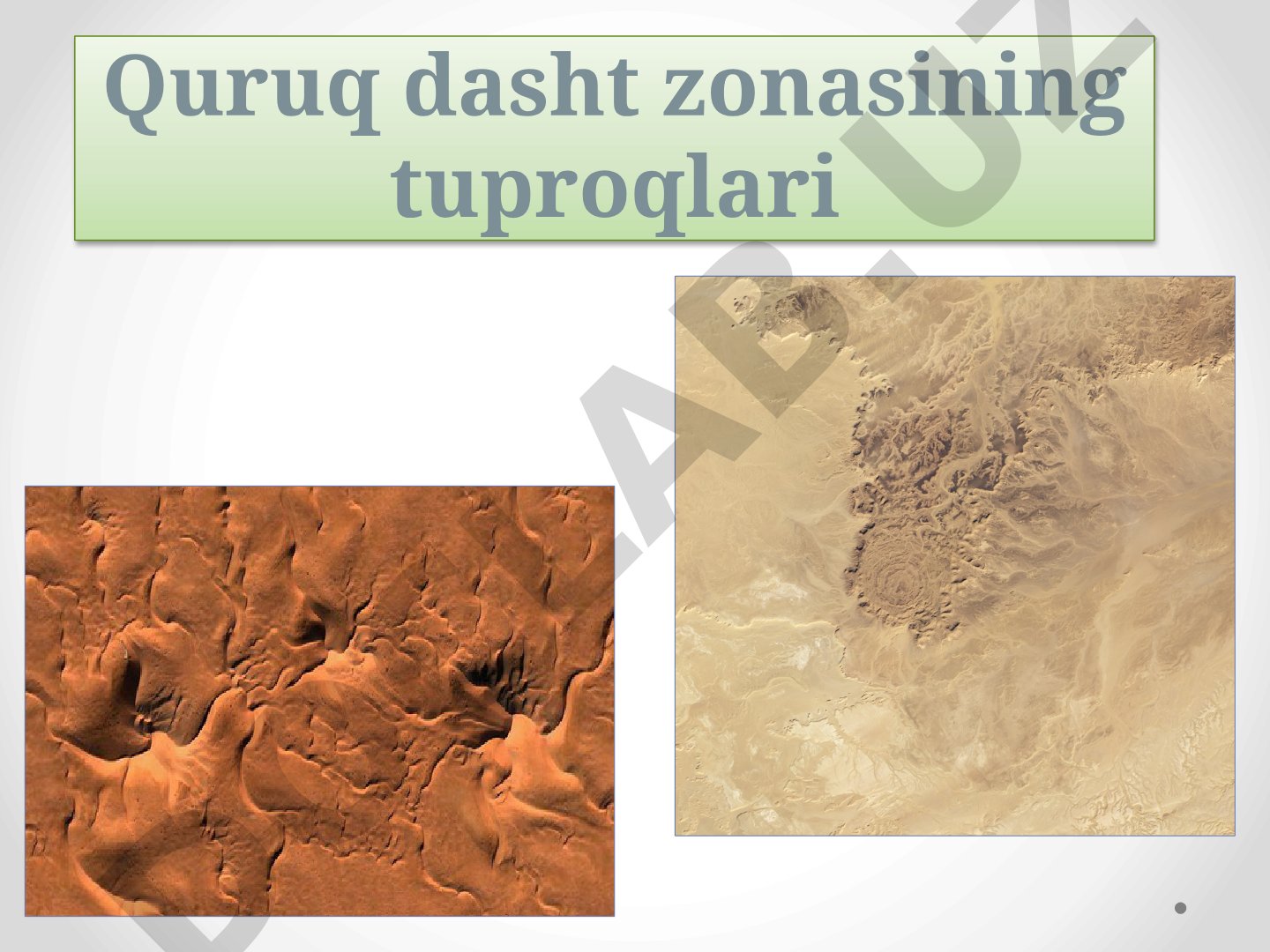 Quruq dasht zonasi tuproqlari