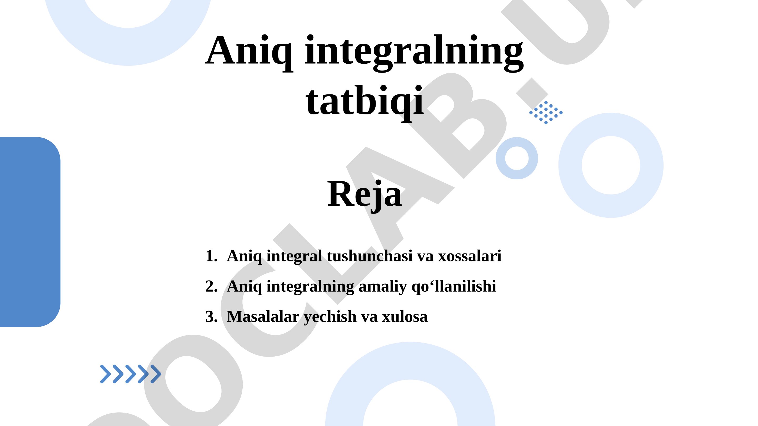 Aniq integralning tatbiqi