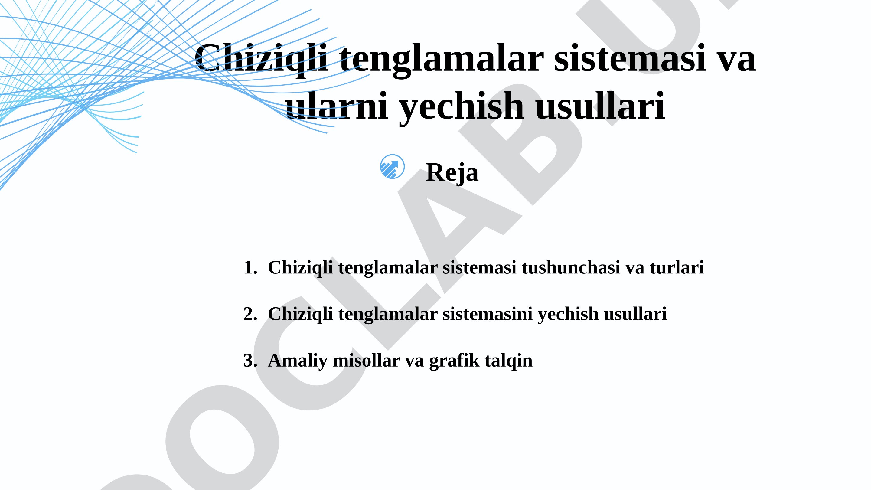 Chiziqli tenglamalar sistemasi va ularni yechish usullari