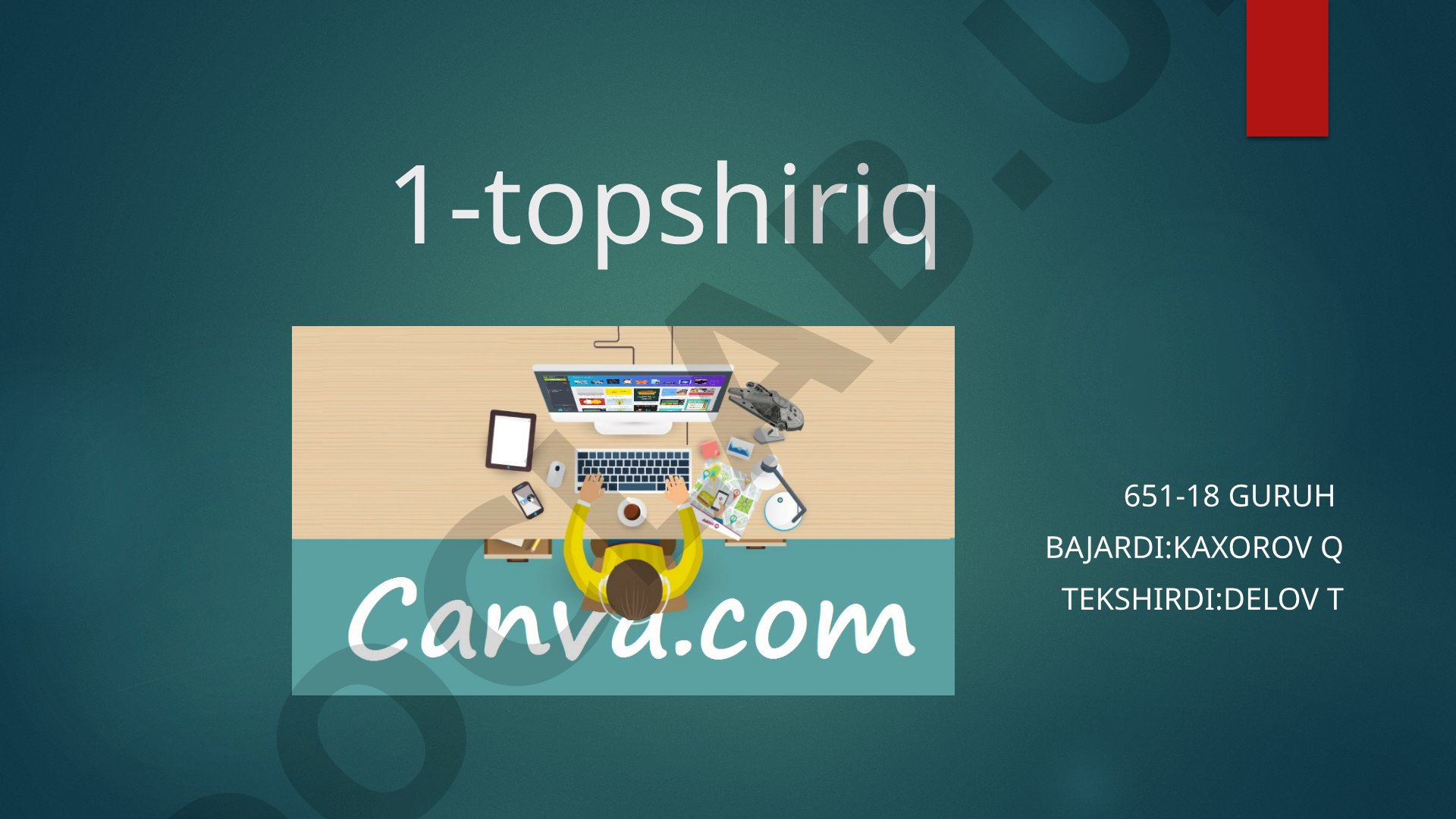 Canva.com bilan tanishish va unda ishlash