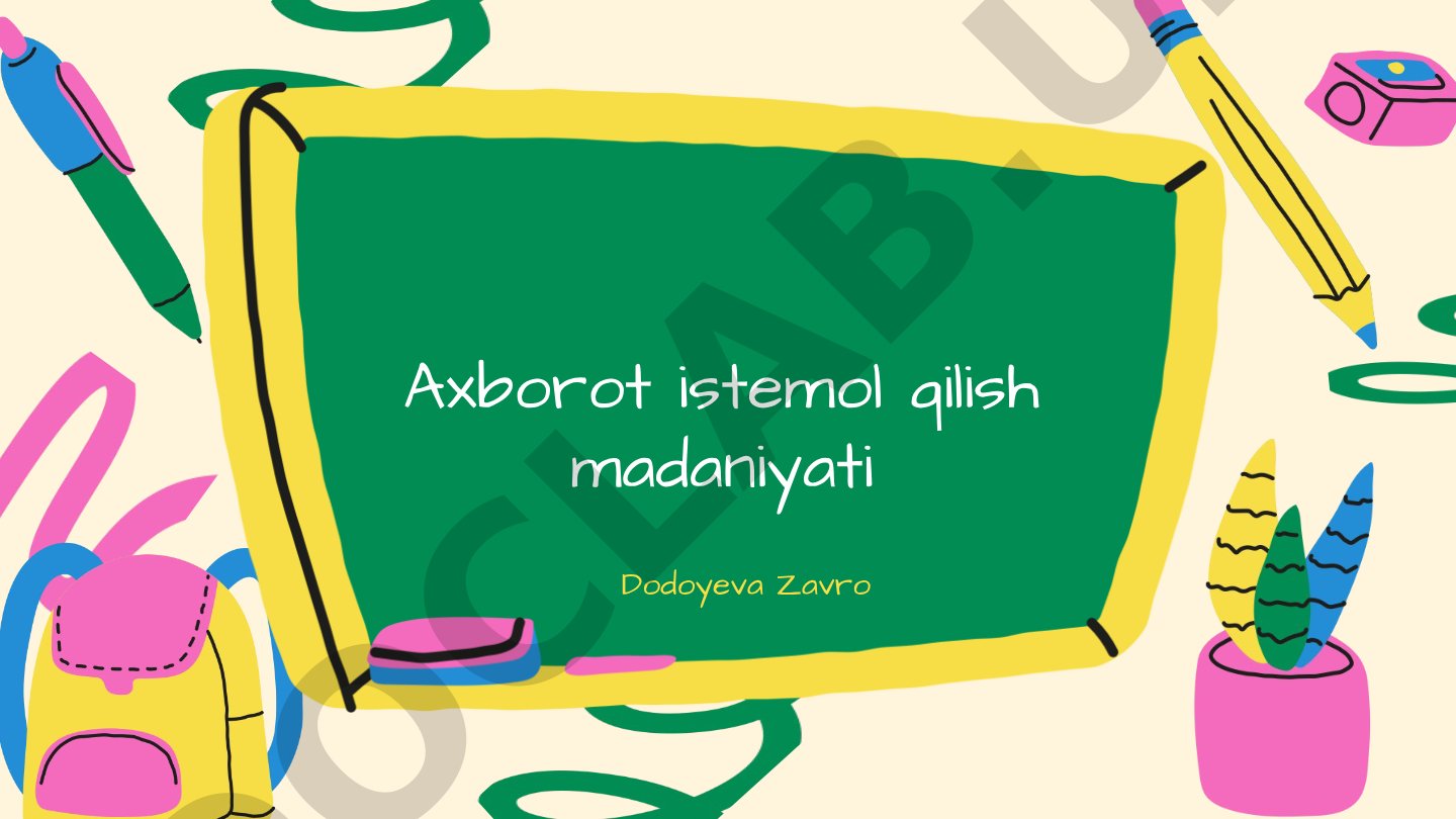 Axborot iste'mol qilish madaniyati