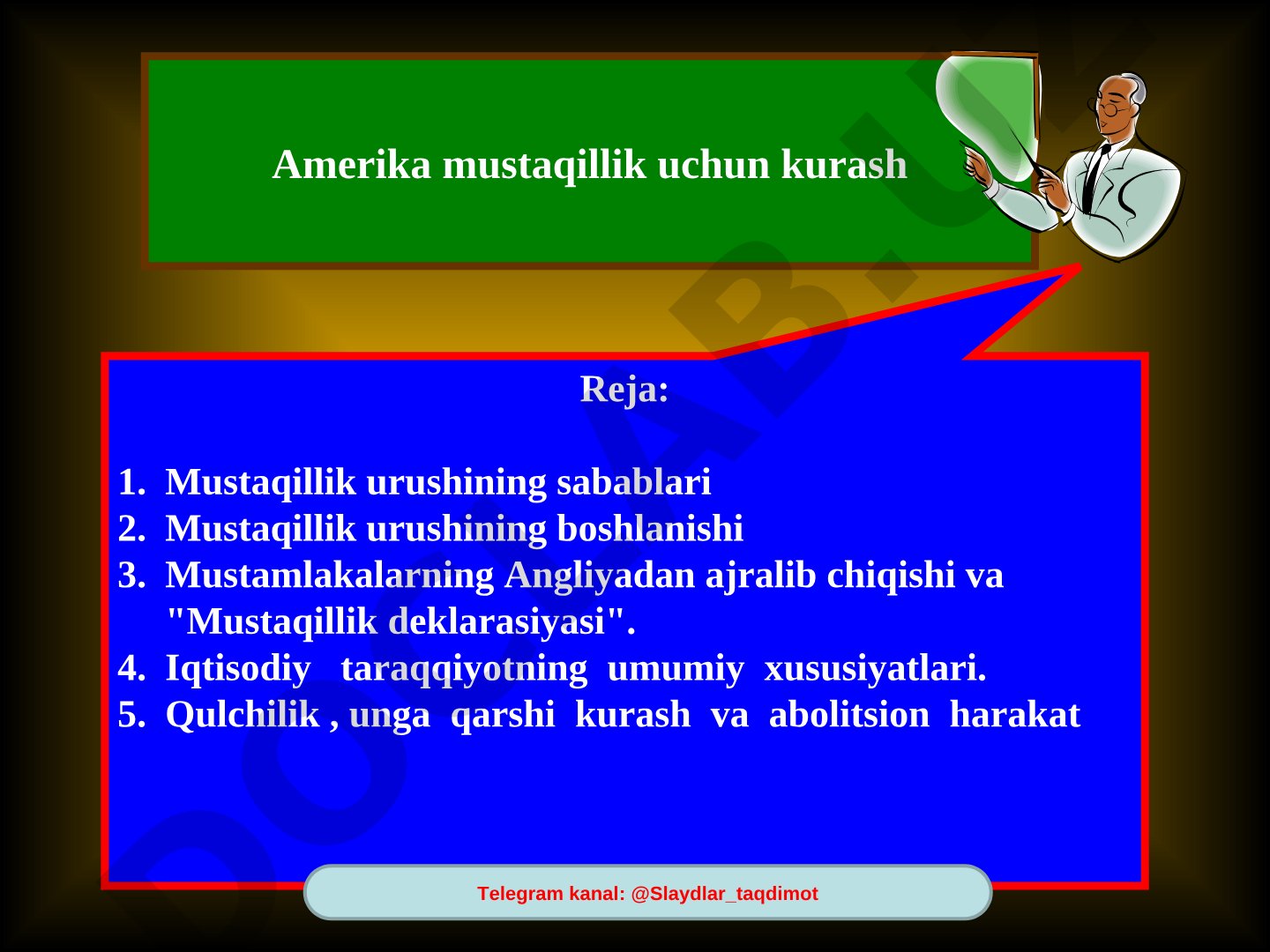 Amerika mustaqillik uchun kurash