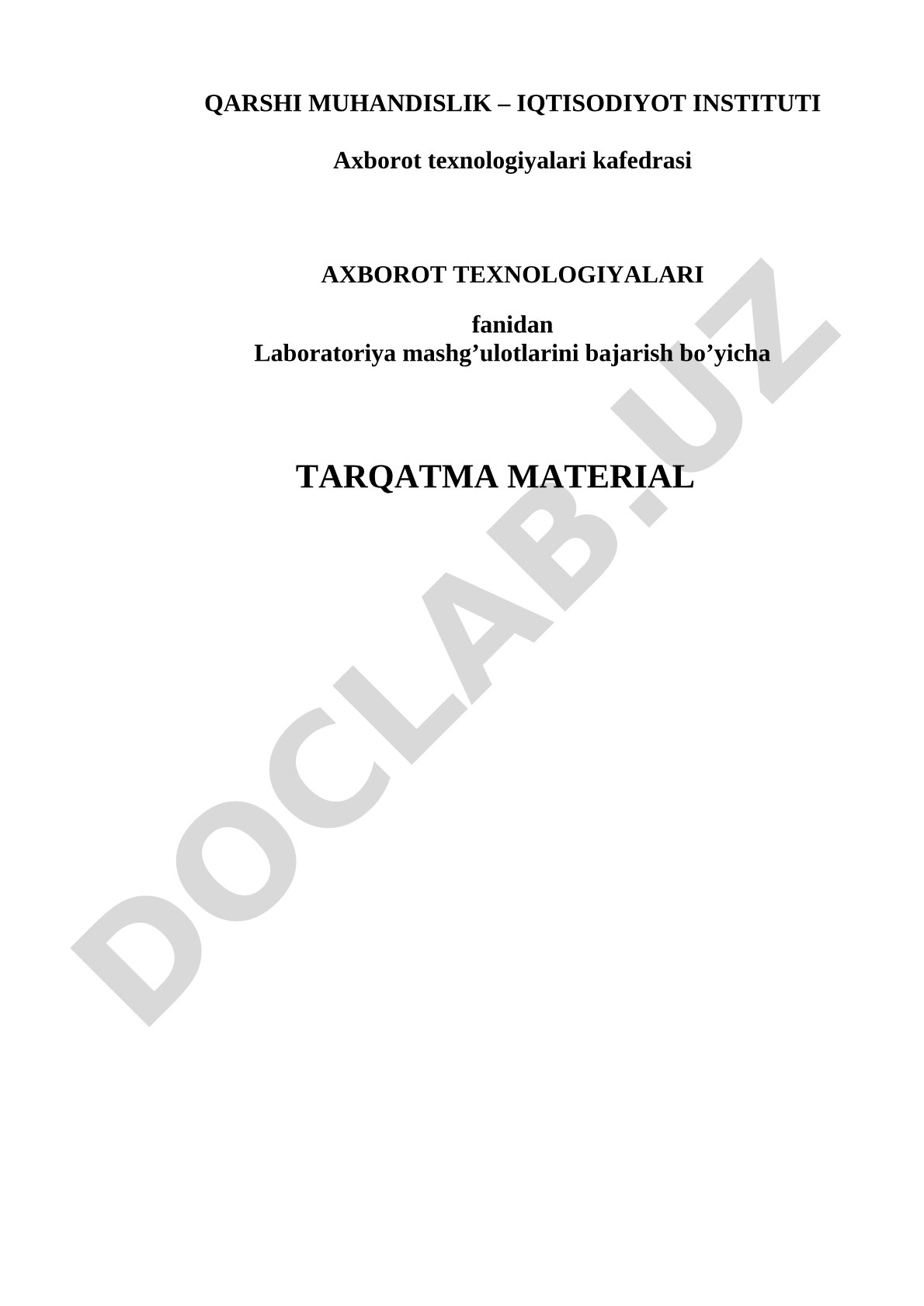 C++ da Oddiy Jarayonlarni Dasturlash Laboratoriya Materiali