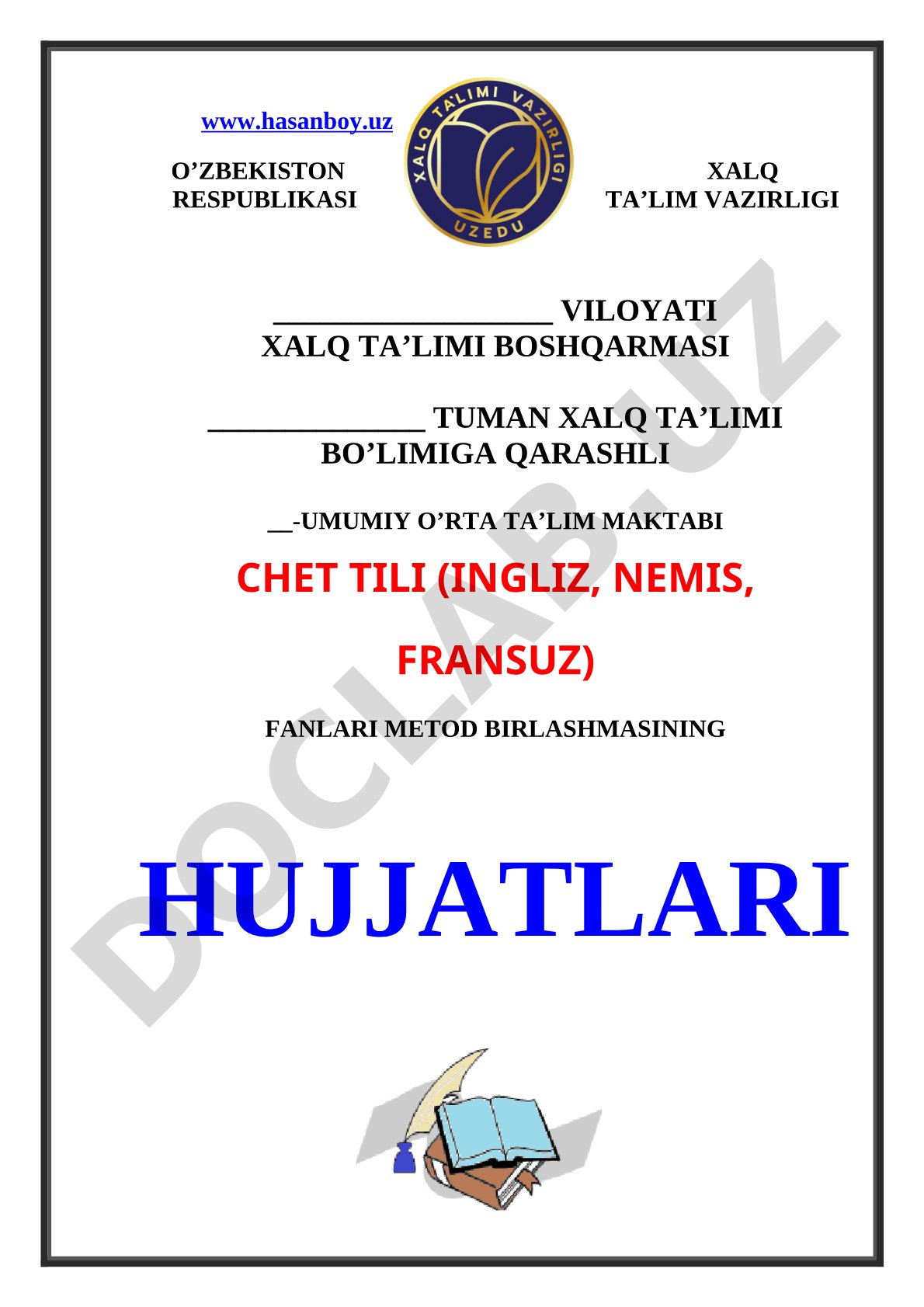 Chet tillari metod birlashmasi hujjatlari