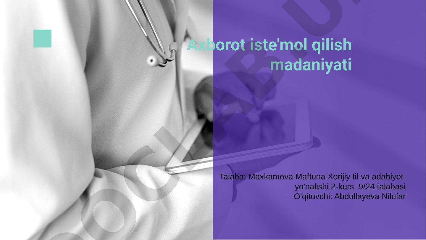 Axborot iste'mol qilish madaniyati