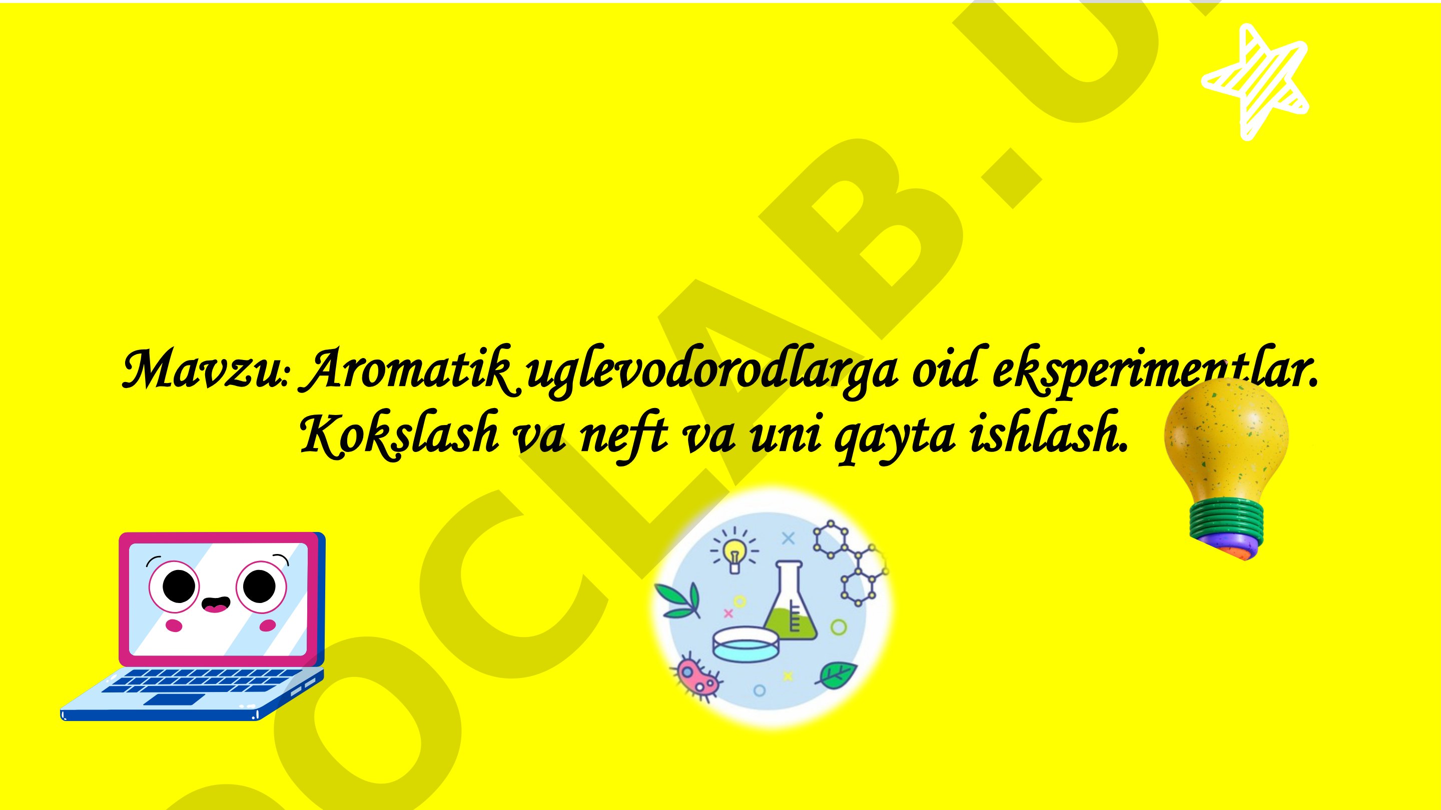 Aromatik uglevodorodlarga oid eksperimentlar. Kokslash va neft va uni qayta ishlash
