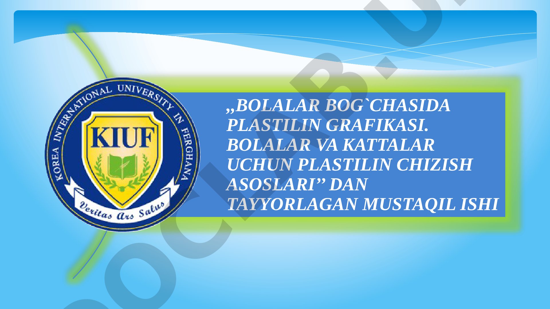 Bolalar bog'chasida plastilinografiya: plastilin chizish asoslari