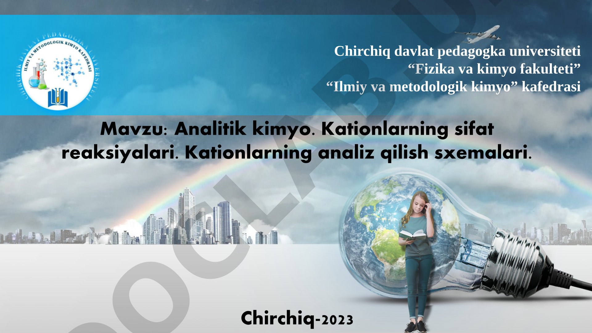 Analitik kimyo. Kationlarning sifat reaksiyalari. Kationlarning analiz qilish sxemalari