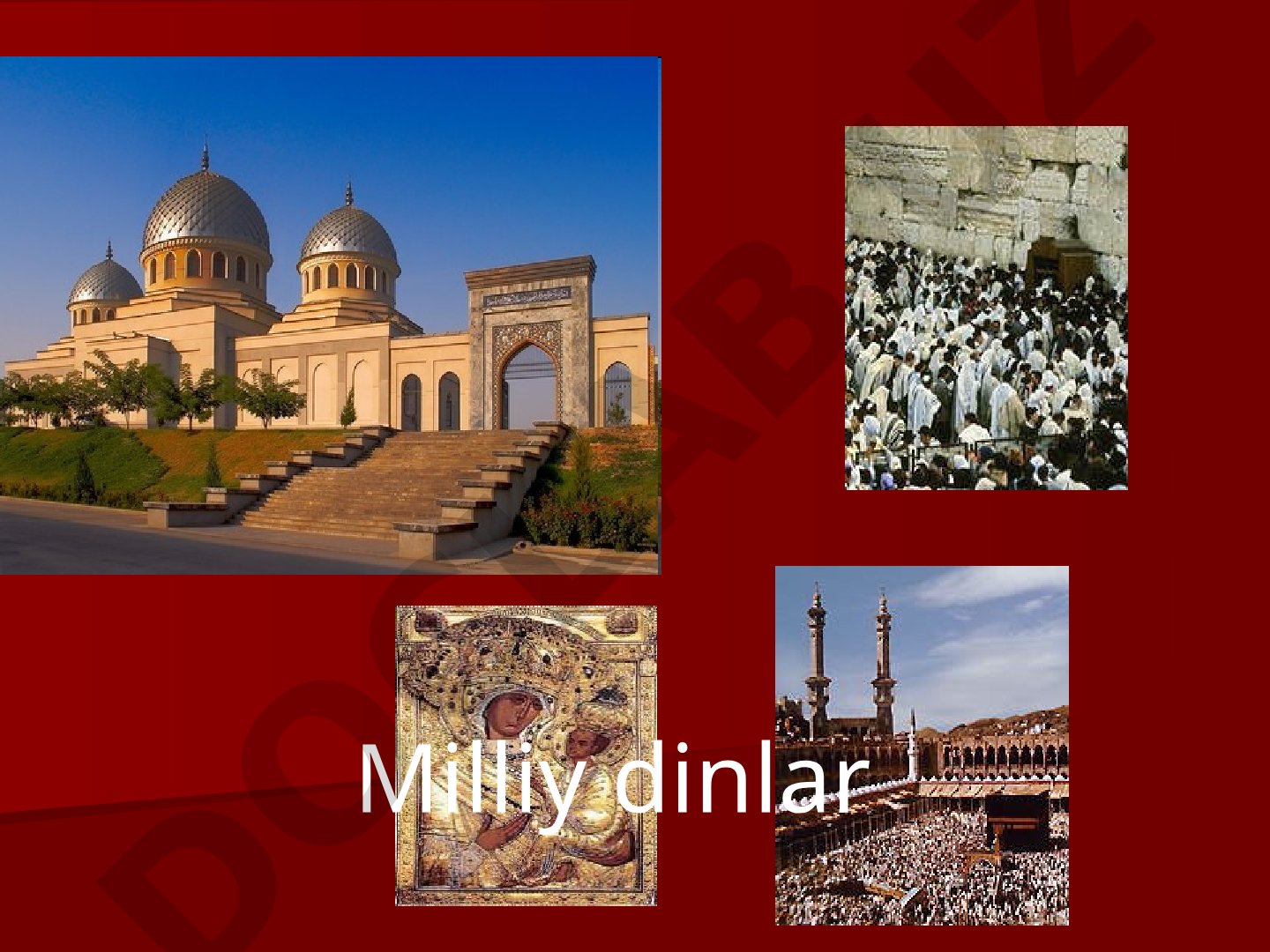 Milliy dinlar: yahudiylik, hinduizm, konfutsiychilik, sintoizm