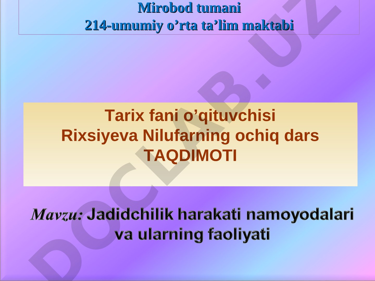 Turkiston jadidchilik harakatining yirik namoyondalari