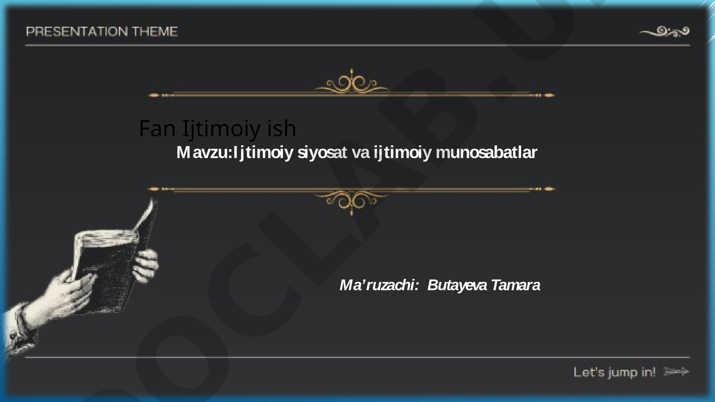Ijtimoiy siyosat va ijtimoiy munosabatlar