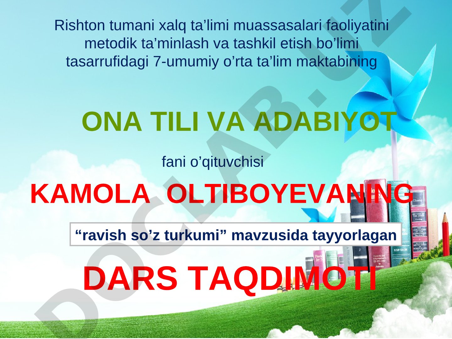 Ravish so'z turkumi