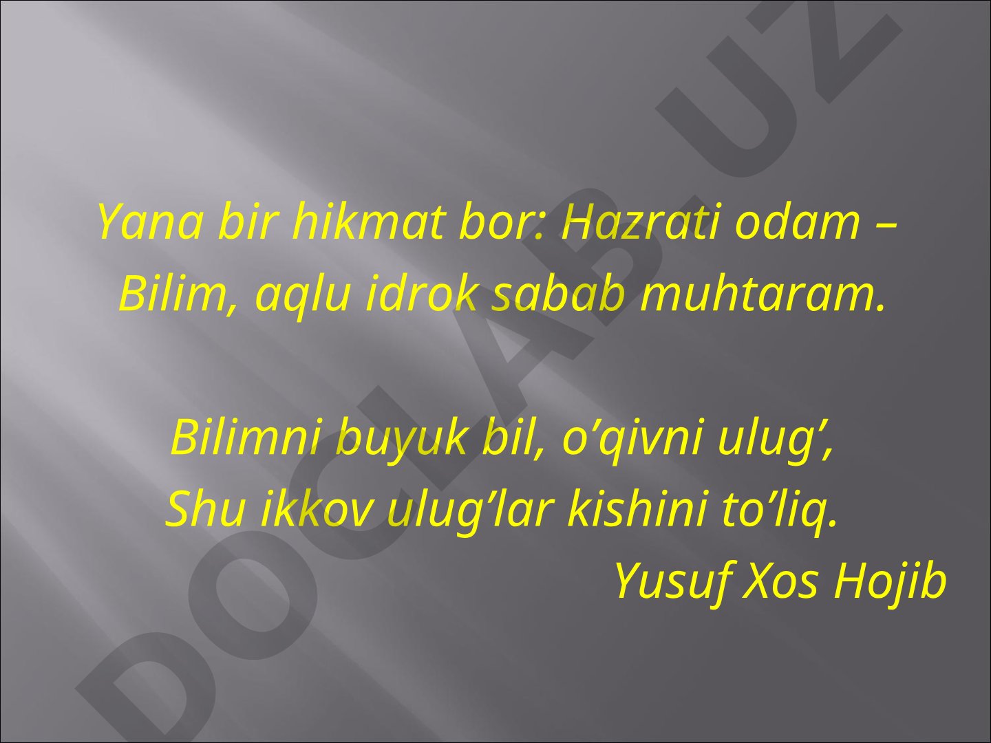 Yusuf Xos Hojib va Alisher Navoiy ijodi haqida