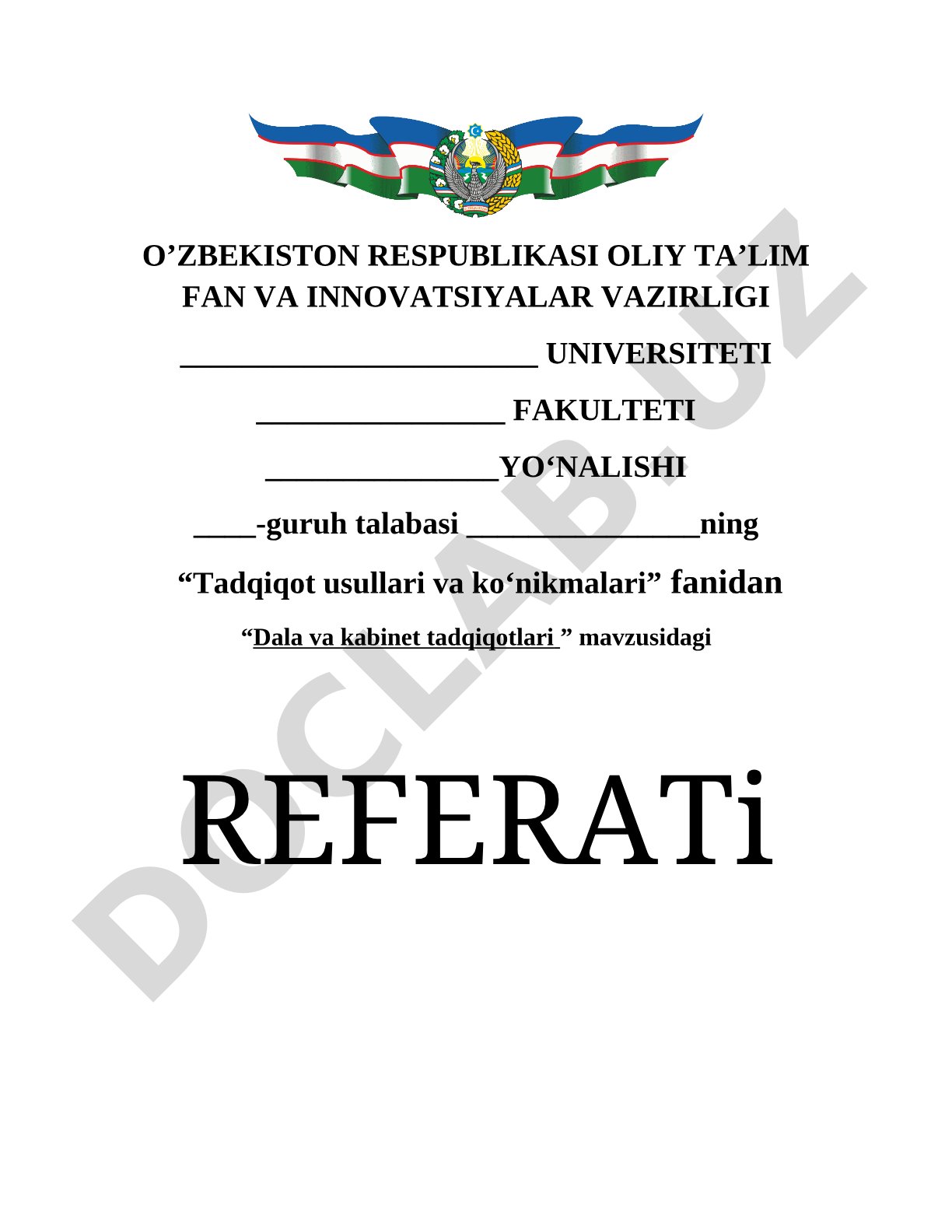 Dala va kabinet tadqiqotlari
