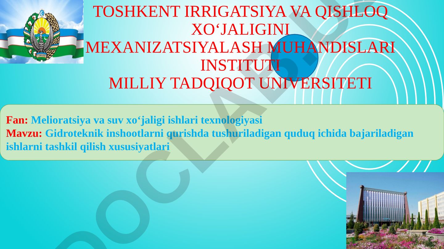 Gidrotexnik inshoatlar
