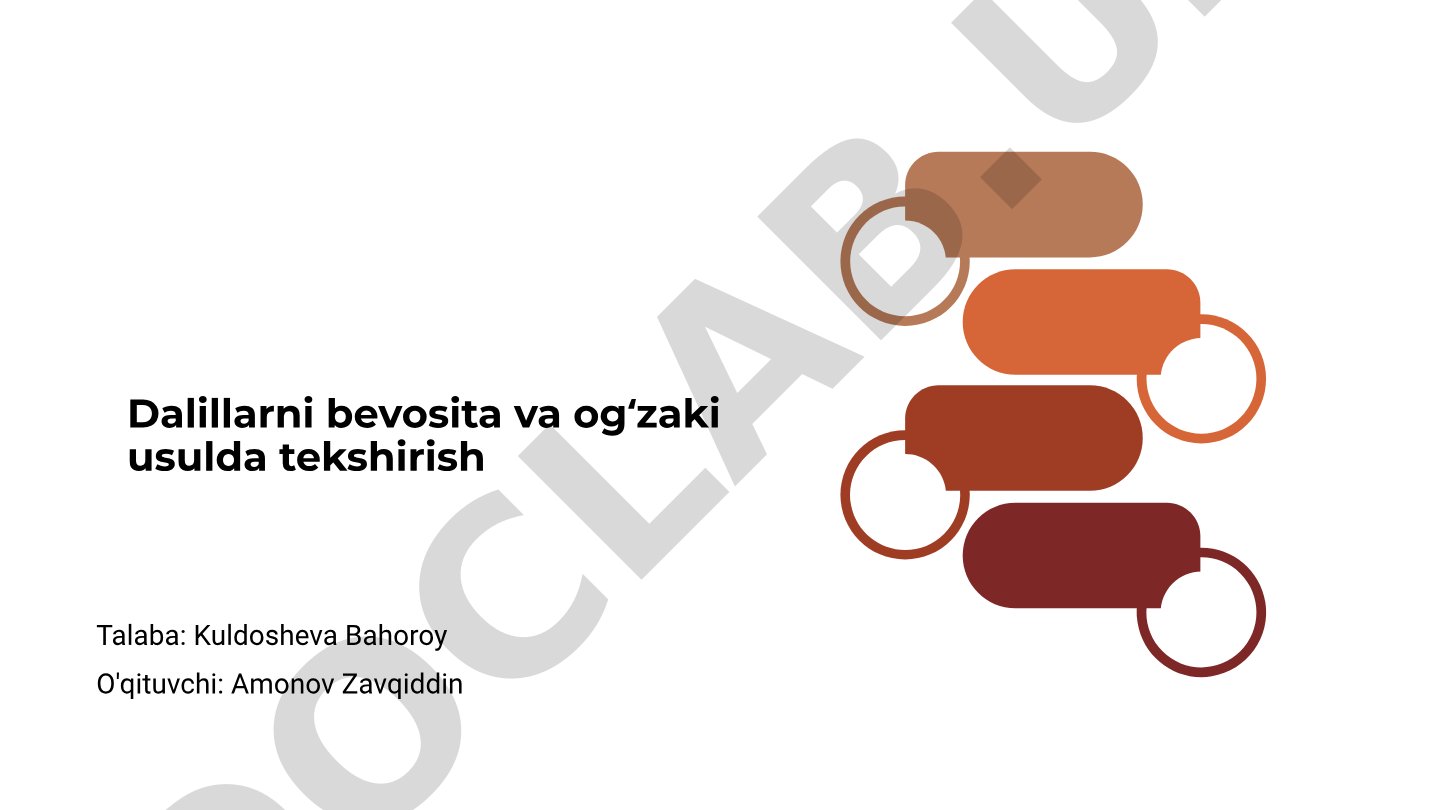 Dalillarni tekshirish usullari