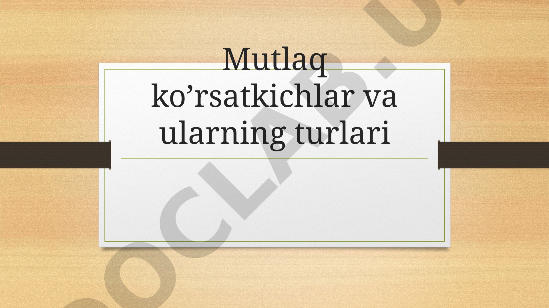 Statistik ko'rsatkichlar