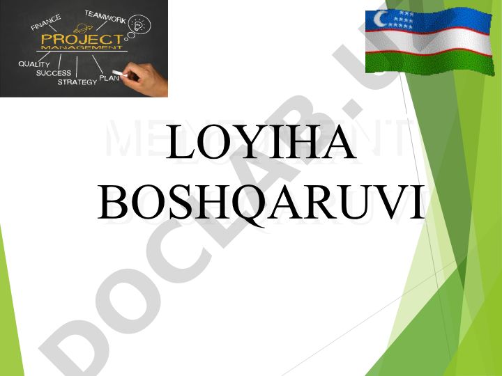 Menejment loyiha boshqaruvi