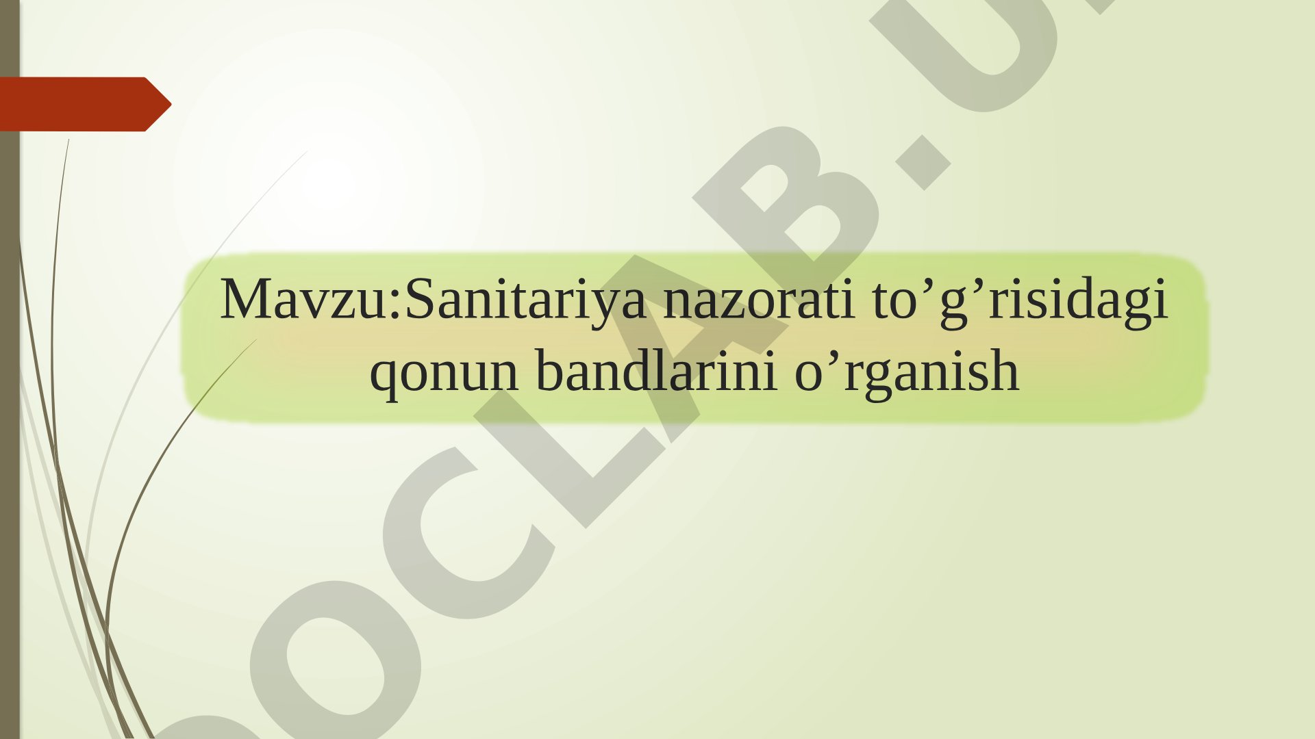 Sanitariya Nazorati Qonuni Tahlili