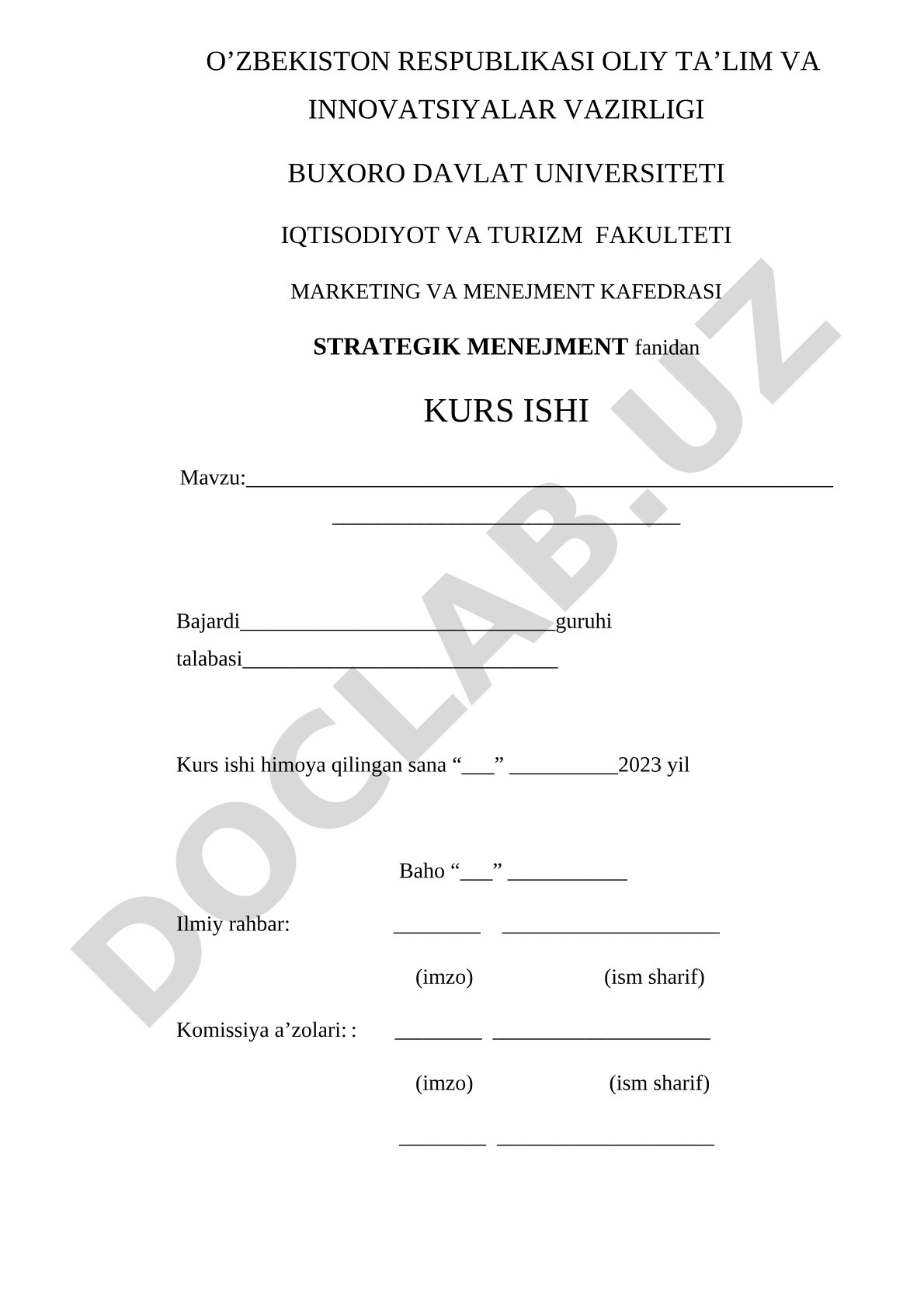 Strategik Menejment Kurs Ishi