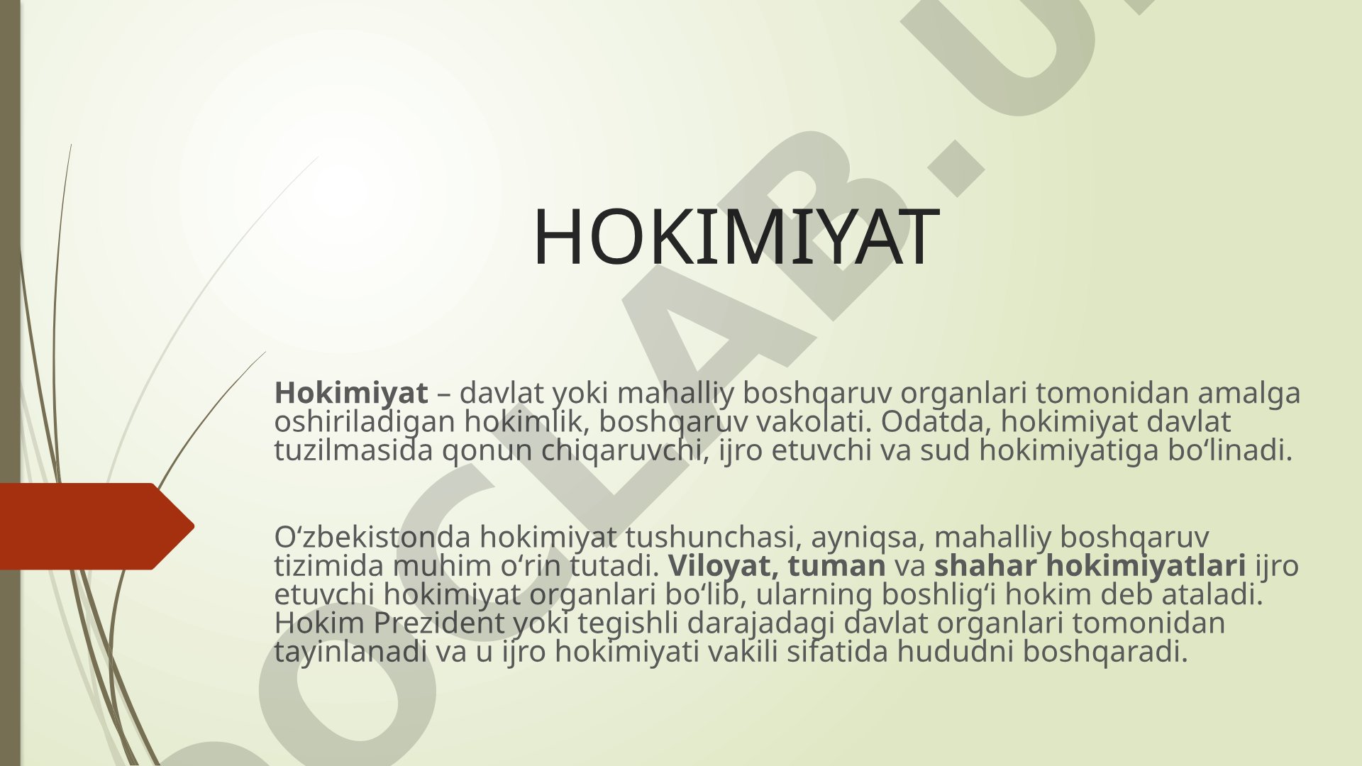 Hokimiyat tushunchasi