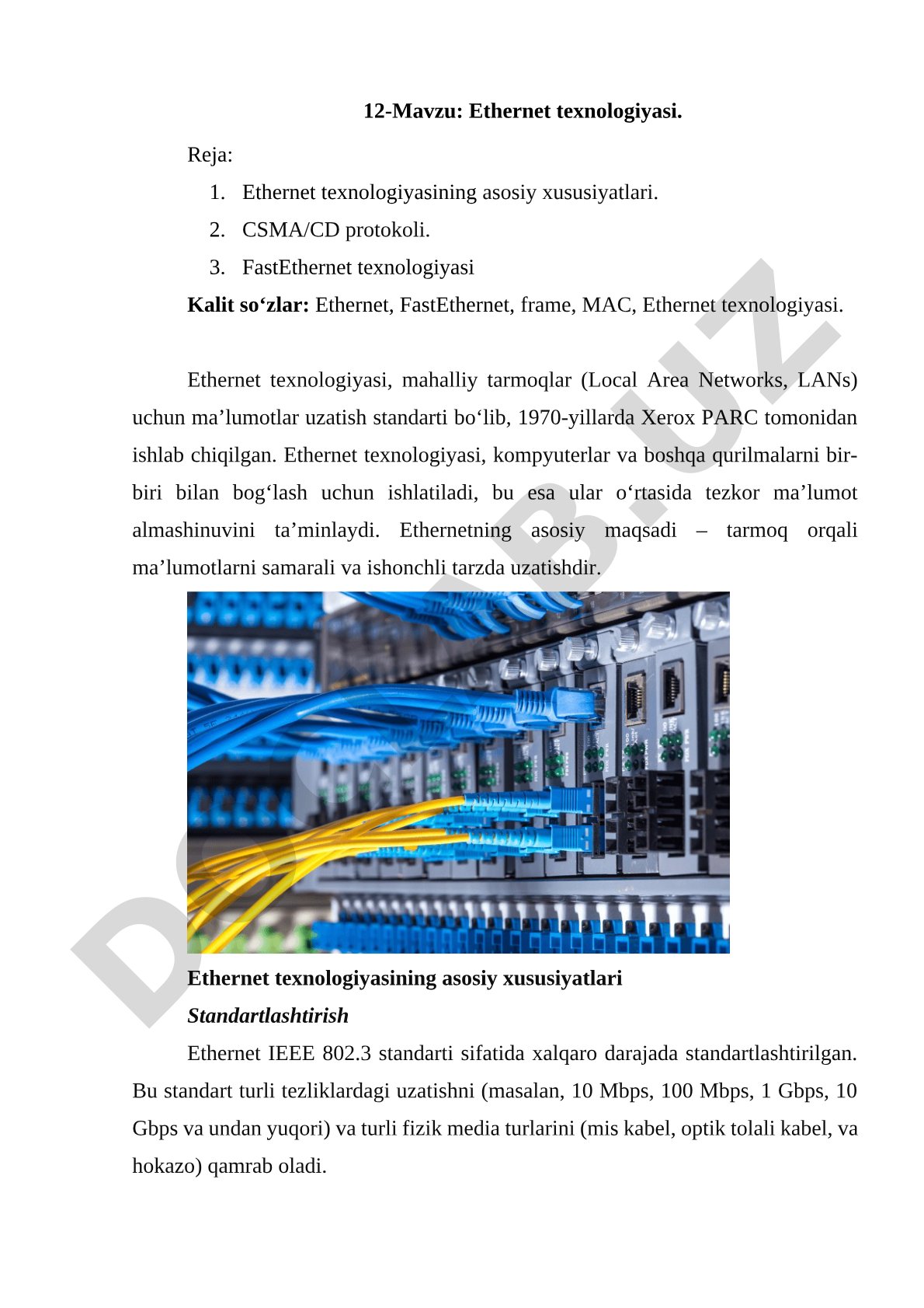 Ethernet texnologiyasi
