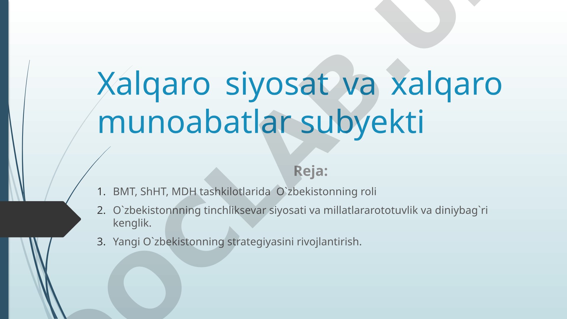 Xalqaro Siyosat Subyektlari Tadqiqoti