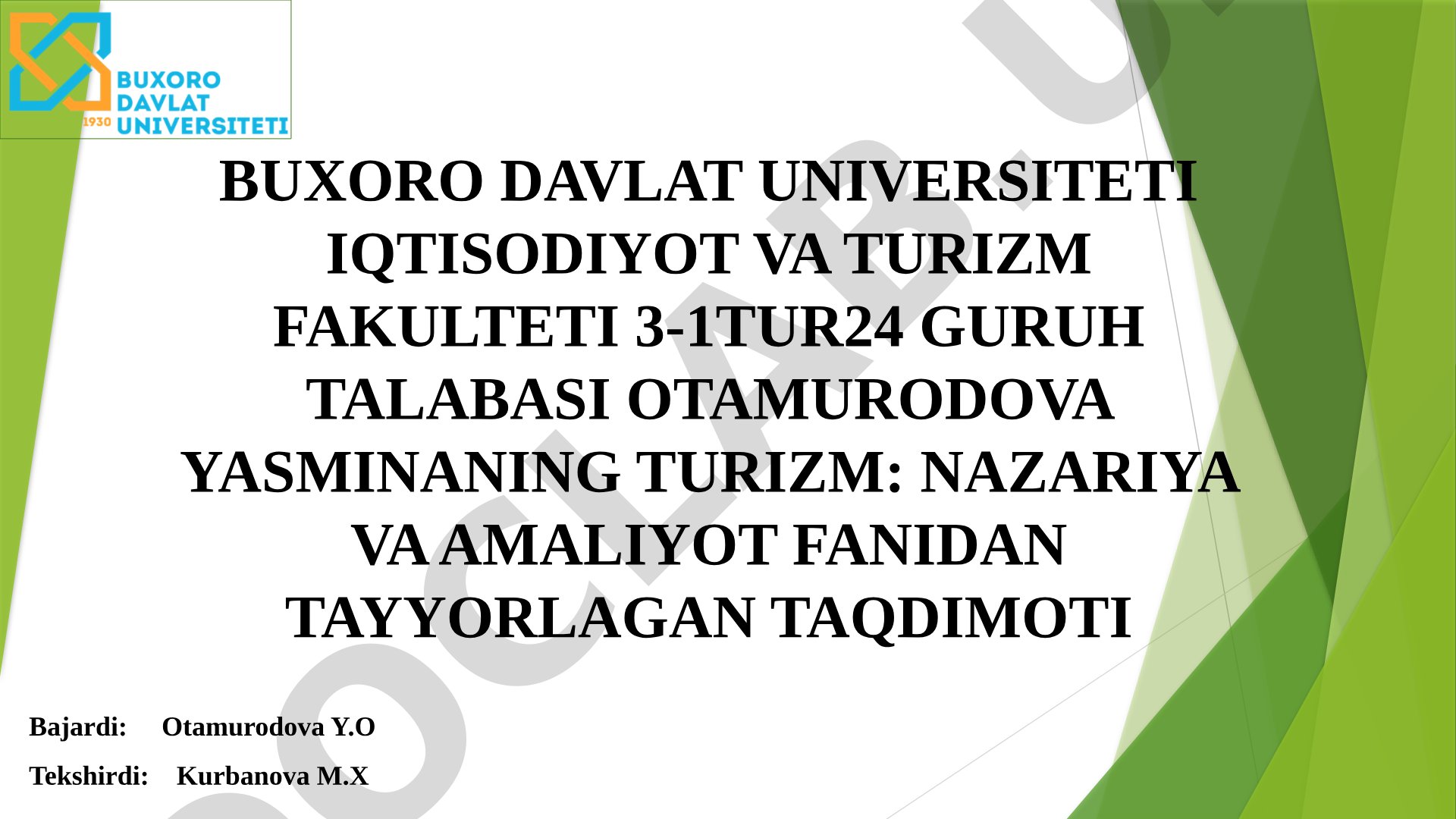 Muzeylarda Innovatsion Texnologiyalar Taqdimoti